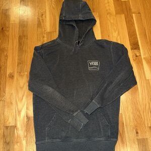 Vans Hoodie Men Small Gray Pullover Sweatshirt Off The Wall Skate Hoodie‎